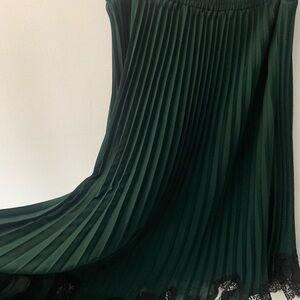 Adrianna Papell Dark Green A-Line Skirt